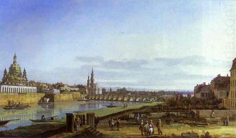 Dresden from the Right Bank of the Elbe above the Augustus Bridge, Bernardo Bellotto